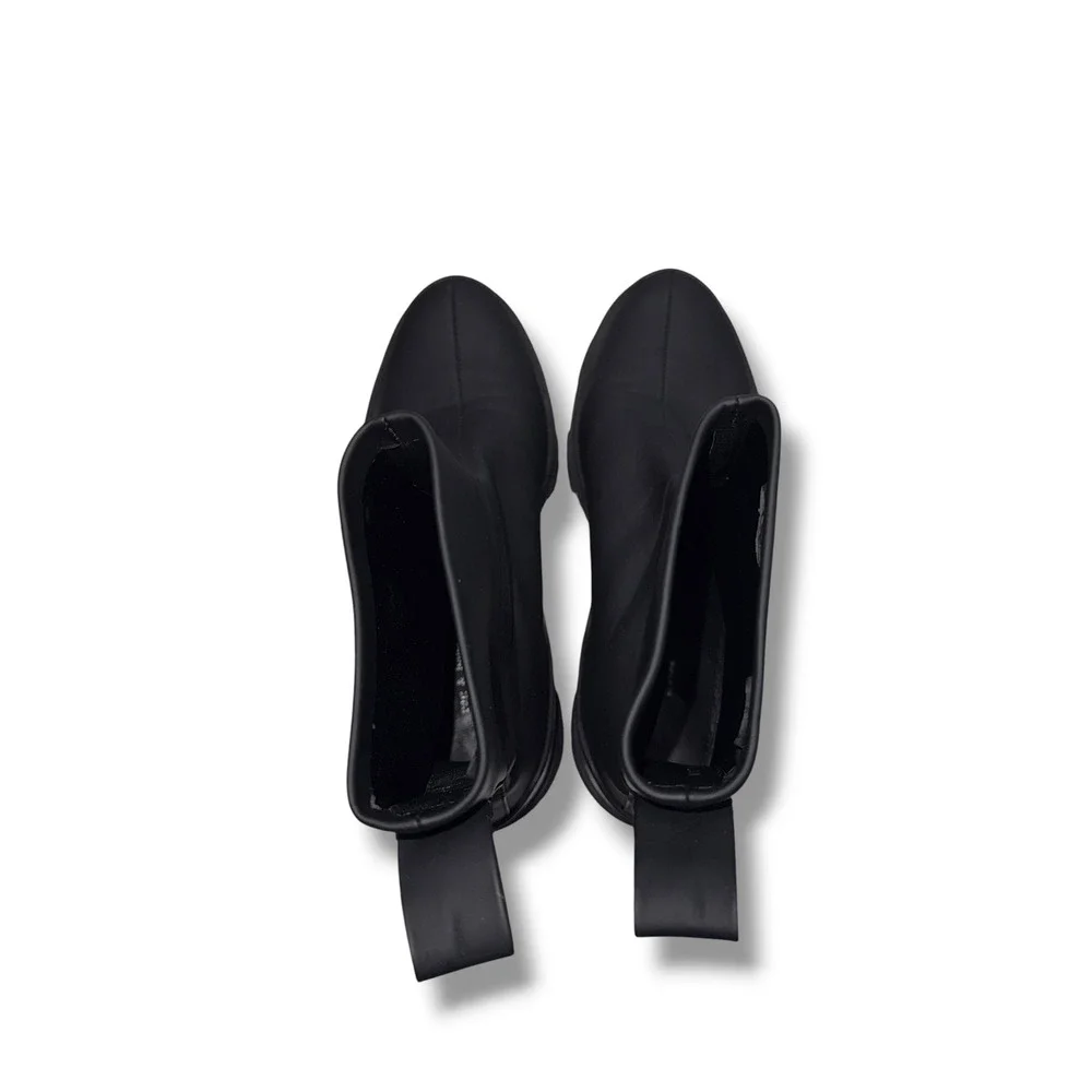 Rag & Bone Shiloh Sport Boots Women Size 38 Black Lug Sole Ankle Rain Boot‎